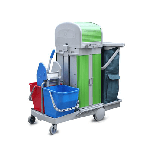 趟門儲物（wù）箱+卷簾（lián）頂（dǐng）蓋清（qīng）潔（jié）服務手推車 / 排拖 ST R150G