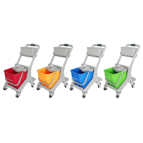 多用途迷你清（qīng）潔服務（wù）手推車 / 圓拖 配25L水桶 紅黃藍綠可選