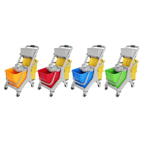 多用途迷你清潔服務手推車 / 圓（yuán）拖 配25L水桶 JT MBD25 紅黃藍綠可選
