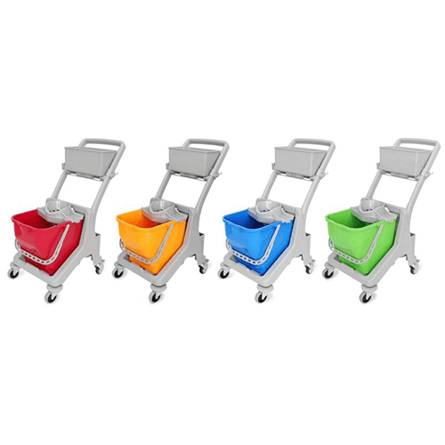 多用途迷你清（qīng）潔服（fú）務手推（tuī）車 / 圓拖 配25L水桶 JT B25 紅黃藍綠可選