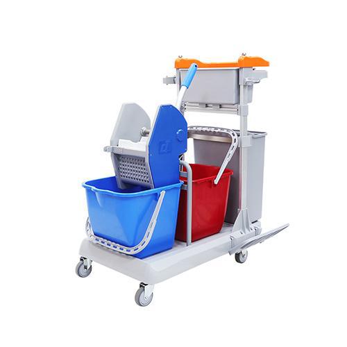 帶刹車靈動型排（pái）拖係統清潔車 配垃圾桶、2個15公升水桶 JDB G30B