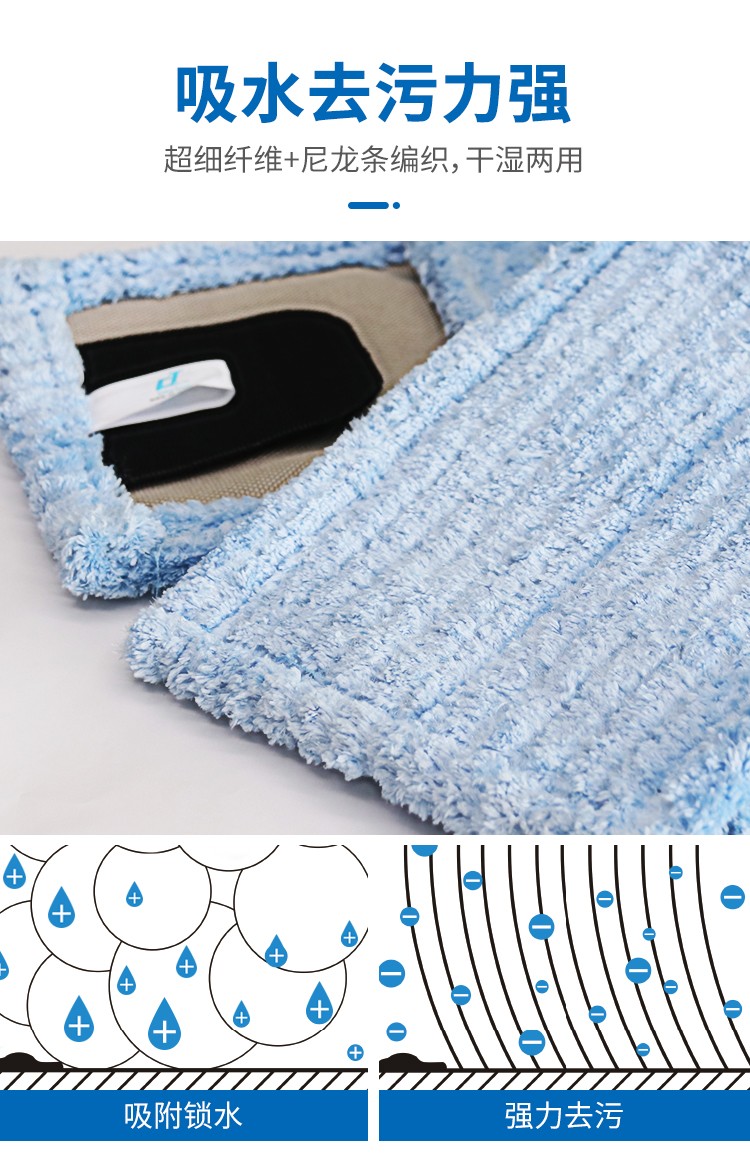 CT施（shī）達 幹濕兩用微纖平（píng）拖頭 4色尼（ní）龍帶